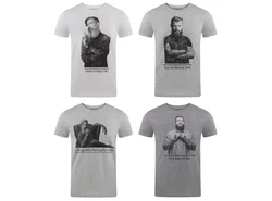riverso T-Shirt Herren RIVHarald Regular Fit Kurzarm Grau/Lila/Dunkelgrau