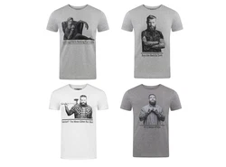 riverso T-Shirt Herren RIVHarald Regular Fit Kurzarm Grau/Lila/Hellgrau