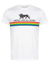Lonsdale T-Shirt NELSON Weiß/Grün/Mischfarben/Braun