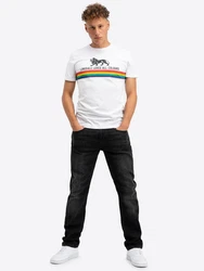 Lonsdale T-Shirt NELSON Weiß/Grün/Mischfarben/Braun