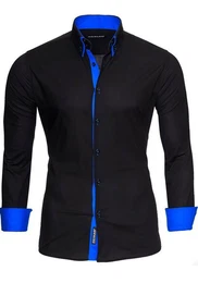 Langarmhemd Herren Langarm Hemd Alabama RS-7050 Doppelkragen Kontrast Mnner Hemden