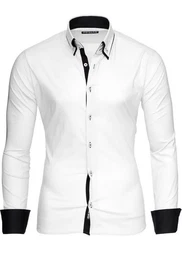 Langarmhemd Herren Langarm Hemd Alabama RS-7050 Doppelkragen Kontrast Mnner Hemden