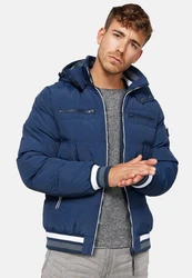 Indicode Herren Marlon Steppjacke in Daunenjacken-Optik Winterjacke Übergangsjacke Dunkelblau/Blau/Hellblau