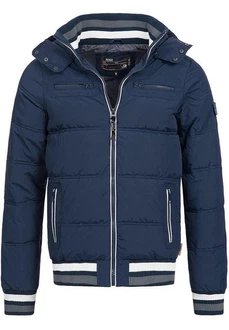Indicode Herren Marlon Steppjacke in Daunenjacken-Optik Winterjacke Übergangsjacke Dunkelblau/Blau/Hellblau