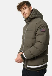 Indicode Herren Marlon Steppjacke in Daunenjacken-Optik Winterjacke Übergangsjacke Army