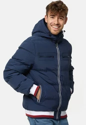 Indicode Herren Marlon Steppjacke in Daunenjacken-Optik Winterjacke Übergangsjacke Navy Mix