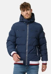 Indicode Herren Marlon Steppjacke in Daunenjacken-Optik Winterjacke Übergangsjacke Navy Mix