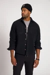 STHUGE Fleecejacke Hemd Overshirt Langarm Modern Fit Schwarz