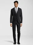 SteffenKlein Anzug Slim-Fit Dunkelgrau/Schwarz/Hellblau/Grau