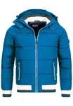 Indicode Herren Marlon Steppjacke in Daunenjacken-Optik Winterjacke Übergangsjacke Sea Blue