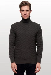 Rusty Neal Rollkragenpullover Schwarz/Dunkelgrau/Grau