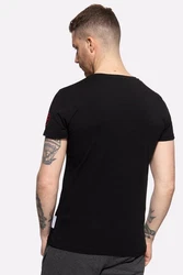 Akito Tanaka T-Shirt Flight mit Frontprint Rot/Schwarz