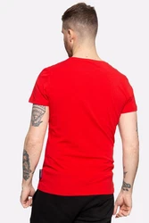 Akito Tanaka T-Shirt City Code Rot/Dunkelrot/Braun