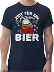Shirtracer T-Shirt Zeit für ein festliches Bier Weihnachten Kleidung Schwarz/Silber/Braun/Blau/Dunkelblau