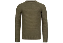 Indicode Strickpullover Mirek Dunkelgrün/Khaki