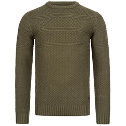 Indicode Strickpullover Mirek Dunkelgrün/Khaki