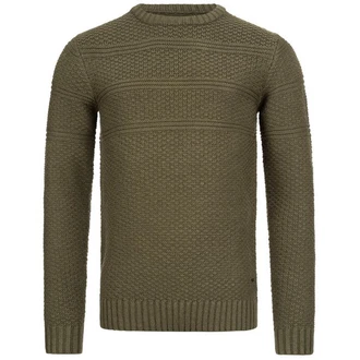 Indicode Strickpullover Mirek Dunkelgrün/Khaki
