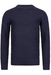 Indicode Strickpullover Mirek Dunkelblau/Blau