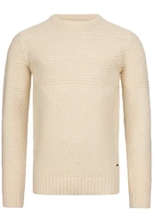 Indicode Strickpullover Mirek Beige/Gelb/Khaki/Weiß/Braun/Creme