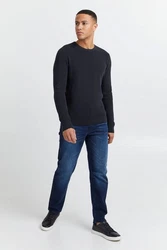 BLEND Pullover 'Codford' Dunkelblau/Schwarz