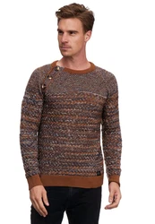 Rusty Neal Strickpullover Braun/Orange