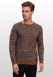 Rusty Neal Strickpullover Braun/Orange