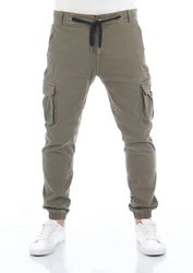 riverso Cargohose RIVHanno Slim Fit Herren Hose Dunkelgrün/Khaki