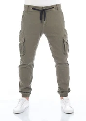 riverso Cargohose RIVHanno Slim Fit Herren Hose Dunkelgrün/Khaki