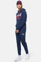 Lonsdale Kapuzenpullover Stotfield Rot/Dunkelblau/Blau