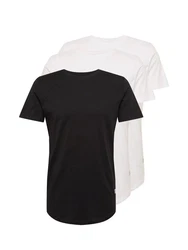 JACK & JONES T-Shirt JJENoa Weiß/Schwarz