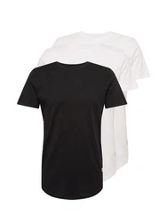 JACK & JONES T-Shirt JJENoa Weiß/Schwarz