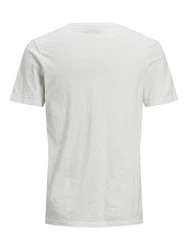 Jack & Jones T-Shirt SPLIT NECK Grau/Khaki/Creme