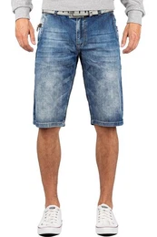 Jeansshorts Kurze Hose BA-CK217 Blau W32 im Casual Style mit Zipper