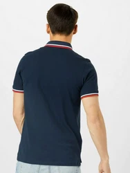 Jack & Jones Poloshirt JJEPAULOS POLO SS NOOS dunkelblau/rot/wei