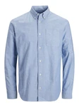Jack & Jones Langarmhemd JPRBLUBrook OXFORD Blau/Hellblau/Dunkelblau