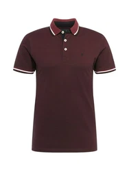 Jack & Jones Poloshirt Paulos Bordeaux/Dunkelrot/Braun