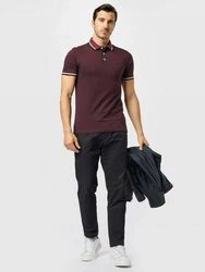Jack & Jones Poloshirt Paulos Bordeaux/Dunkelrot/Braun