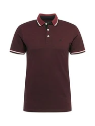 Jack & Jones Poloshirt Paulos Bordeaux/Dunkelrot/Braun
