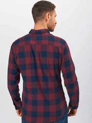 JACK & JONES Herren JJEGINGHAM Twill Shirt L/S NOOS Hemd Rot/Dunkelrot/Lila