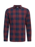 JACK & JONES Herren JJEGINGHAM Twill Shirt L/S NOOS Hemd Rot/Dunkelrot/Lila
