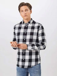 JACK & JONES Herren JJEGINGHAM Twill Shirt L/S NOOS Hemd Blau/Hellblau