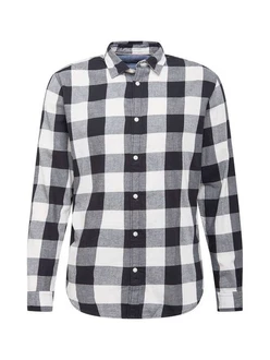 JACK & JONES Herren JJEGINGHAM Twill Shirt L/S NOOS Hemd Blau/Hellblau