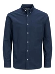 Jack & Jones Langarmhemd Style BROOK OXFORD nachtblau