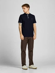 JACK & JONES T-Shirt JJEPAULOS Dunkelblau