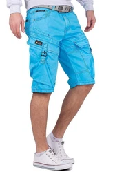 Cipo & Baxx Jeansshorts Kurze Hose BA-CK229 Cargo Style Hellblau/Blau