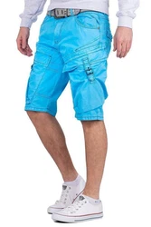 Cipo & Baxx Jeansshorts Kurze Hose BA-CK229 Cargo Style Hellblau/Blau