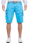 Cipo & Baxx Jeansshorts Kurze Hose BA-CK229 Cargo Style Hellblau/Blau