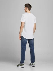 JACK & JONES T-Shirt JJENoa Grau/Weiß/Hellgrau