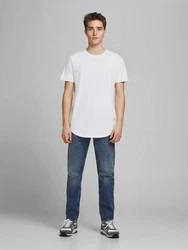 JACK & JONES T-Shirt JJENoa Grau/Weiß/Hellgrau