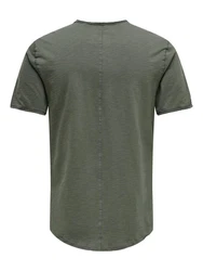 ONLY & SONS T-Shirt ONSBenne Dunkelgrün/Grün/Grau